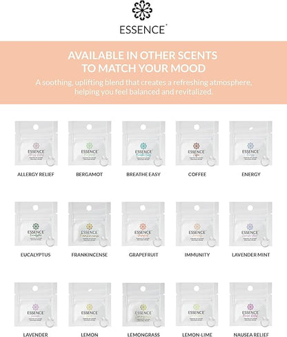 Essence Wearable Aromatherapy Nasal Diffuser – Immunity Blend Essential Oil Nose Ring Refresh Kit – Personal Scent Clip for Travel, Work & Everyday Use – Made in USA