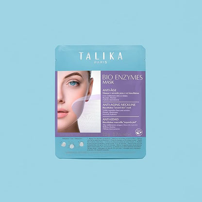 Talika Bio Enzymes Anti-Ageing Mask - Smoothing Anti-Ageing Face Mask - Biocellulose Moisturising Mask - Second Skin Effect Beauty Sheet Mask - 12g