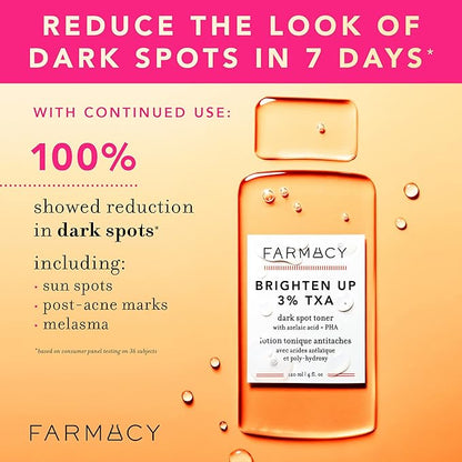 Farmacy Toner Trio Set - Hydrating Essence, 3% TXA Brightening, 2% BHA Deep Sweep (50ml) - Exfoliate, Brighten & Hydrate with Honey, TXA, Salicylic Acid & Moringa