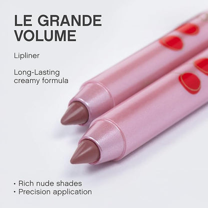 Vivienne Sabó Gel Lipliner Le Grand Volume – Long-Lasting Smudge-Proof Lip Liner & All-Over Lip Color, Creamy Precision Formula, Hydrating & Comfortable Wear, 01 Light Nude