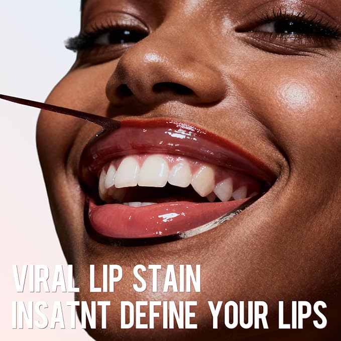 Lip Stain - Lip Liner Stain, Long Lasting Peel Off Lip Stain, Natural Peel Off Lip Liner Stain with Tweezer, Easy to Use, Waterproof, Smudge-proof, Transfer-proof, Nude Pink