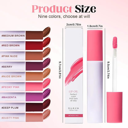 Lips Staining Lip Oil, 2026 New Lip Tint Lips Oil Long-Lasting Moisturizing, Plumping Hydrating Glossy Lip Glosses, Glossy Lip Stain Creamy Texture for Girl and Women (SWEET)