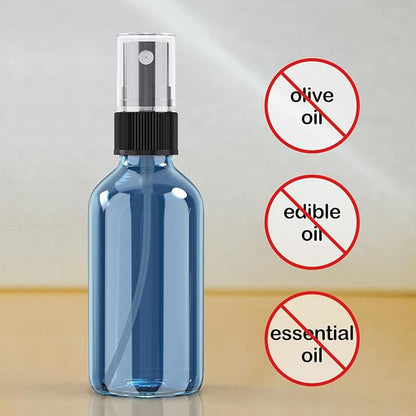 Wedama 2 oz Mini Glass Spray Bottles, Empty Small Spray Bottles with Funnel Dropper, Fine Mist for Hair, Travel, Plants, Cleaning Solutions and Skin Care (4 Pack Indigo Blue)