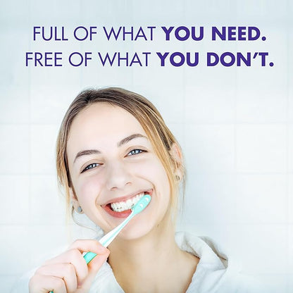 ARM & HAMMER Essentials Fluoride-Free Toothpaste Whiten + Activated Charcoal-12 Pack of 4.3oz Tubes, Clean Mint- 100% Natural Baking Soda