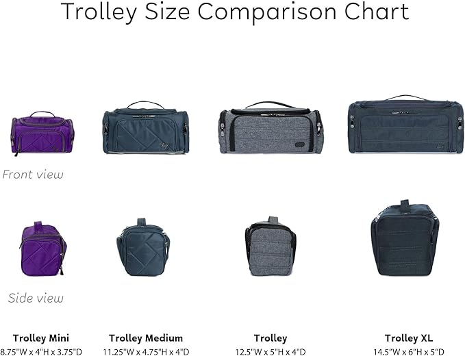 Lug Trolley Medium Cosmetic Case, RED