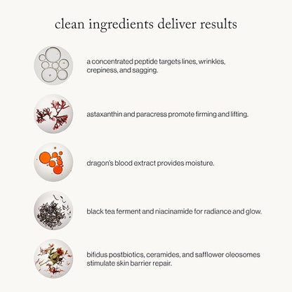goop Beauty Peptide Serum | Reduces Fine Lines, Wrinkles, & Dark Spots | Peptides, Ceramides, & Niacinamide | Anti Aging Treatment to Improve Firmness & Elasticity | 1 fl oz