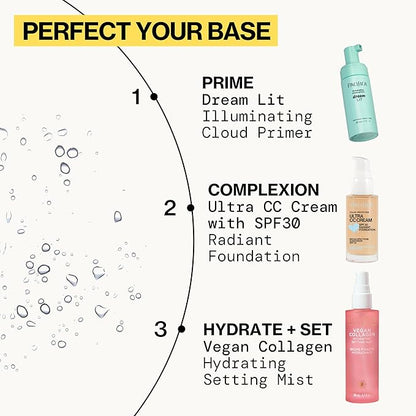 Pacifica Beauty Vegan Collagen Hydrating Setting Mist – Hydrating Illuminating Face Primer for Dewy Skin, w/Vegan Collagen & Squalane for Radiant Glow, Soft-Focus Pore Blurring Makeup Base