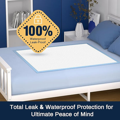 AAY Disposable Bed Pads 30"X36" (50pcs) Tear-Resistant Cloth Backing Underpads Super Absorbent Pee Pads Extra Large Premium Chucks for Adults Incontinence Pads Waterproof for Elderly, Kids or Puppy