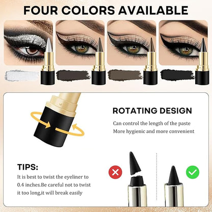 EverGlider Grey Gel Eyeliner Pencil, Waterproof Long-Lasting Cream Eye Liner Crayon, Soft Matte Grey Eyeliner for Natural Definition, Smoky Eyes & Professional Makeup (03# Gray)