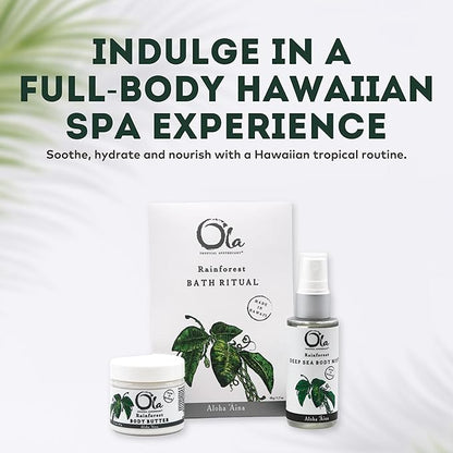 Ola Tropical Apothecary Rainforest Gift Set - Body Butter, Deep Sea Mist, and Bath Ritual