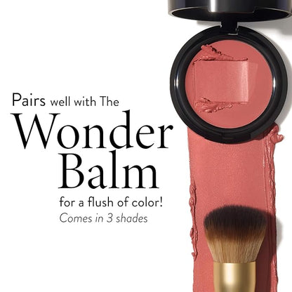 LAURA GELLER NEW YORK The Wonder Brush - Makeup Brush with Wooden Handle - Cream & Liquid Blush - Even Application and Blending
