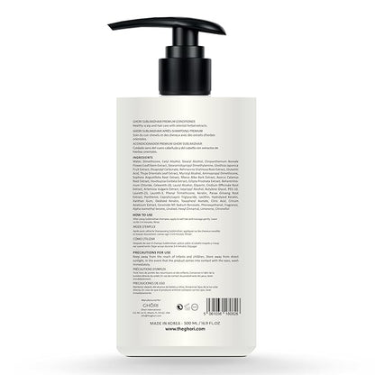 Sublimizhair Herbal Premium Conditioner for Silky Smooth Hair | Detangles, Strengthens Damaged Strands | Deep Hydration & Frizz Control, Nourishing Conditioner | Sulphate-Free, 500ml/16.9 fl oz