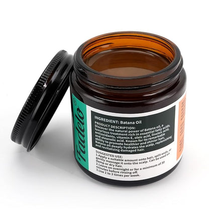Batana Oil for Hair Growth Dr. Sebi 100% Natural, Unrefined and Organic Batana Oil from Honduras, 4.06 Ounce Jar