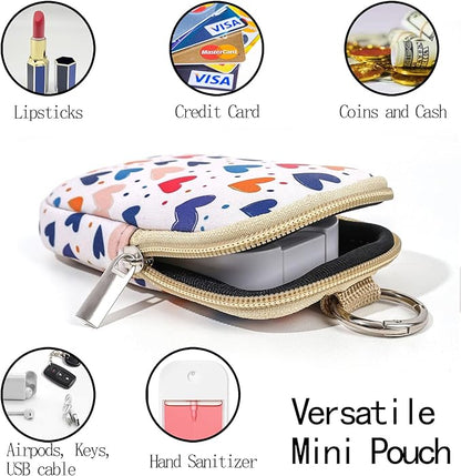 COOKOOKY 2 Pack Hand Sanitizer Spray Case Compatible with Touchland, Hand Sanitizer Holder, Mini Zippered Pouch, Small Makeup Bag for Women Friends Girls Gifts Idea