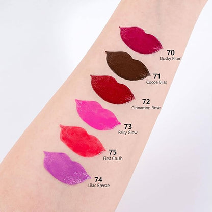 Plum Red Moisturizing Lipstick — Hydrating Creamy Lip Color for Dry & Sensitive Lips, Lightweight Glossy Tinted Balm, Long-Lasting Lipstick for Women (Dusky Plum)
