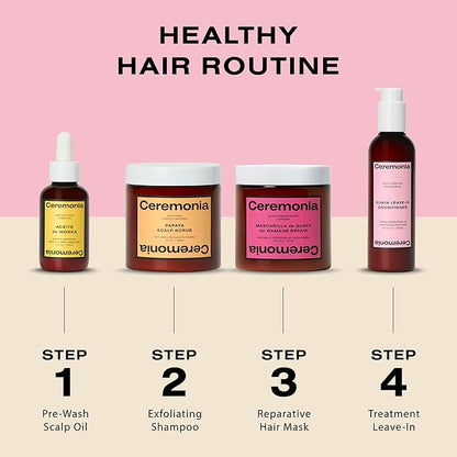 Ceremonia Guava Leave-In Conditioner Deep Hydration Repair Cream with Tamarind and Avocado, 6.7 Fl Oz | 200 mL