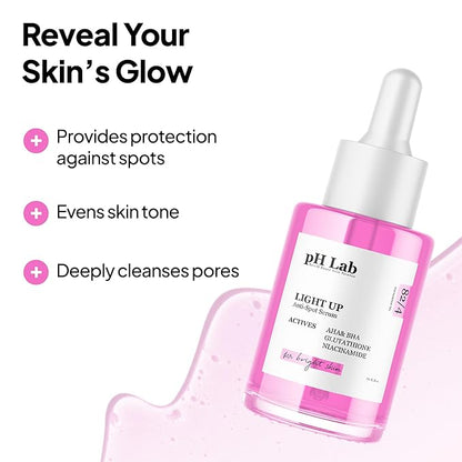 pH Lab Light Up Anti-Spot Serum, Even Skin Tone, Clean Pores, Help Prevent Blemish Formation, 1.01 Fl Oz (Pack of 1)