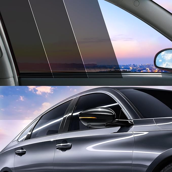 Car Window Tint 5% VLT - 20" in x 10' Ft Nano Carbon Window Tint Privacy Film for Car, Heat & UV Blocking, Glare Reduction and Scratch Resistant Automotive Tinting Roll