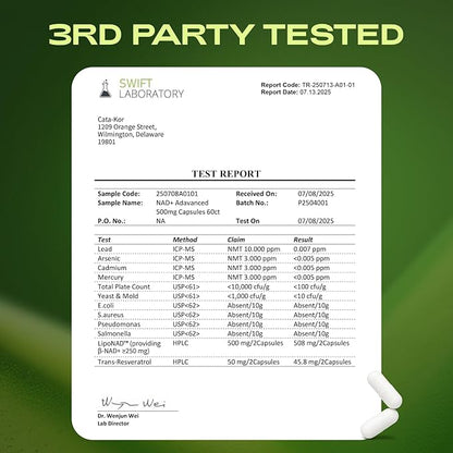 Liposomal NAD+ Supplement with Resveratrol – NMN Supplement Alternative – Third-Party Tested – Advanced NAD Resveratrol