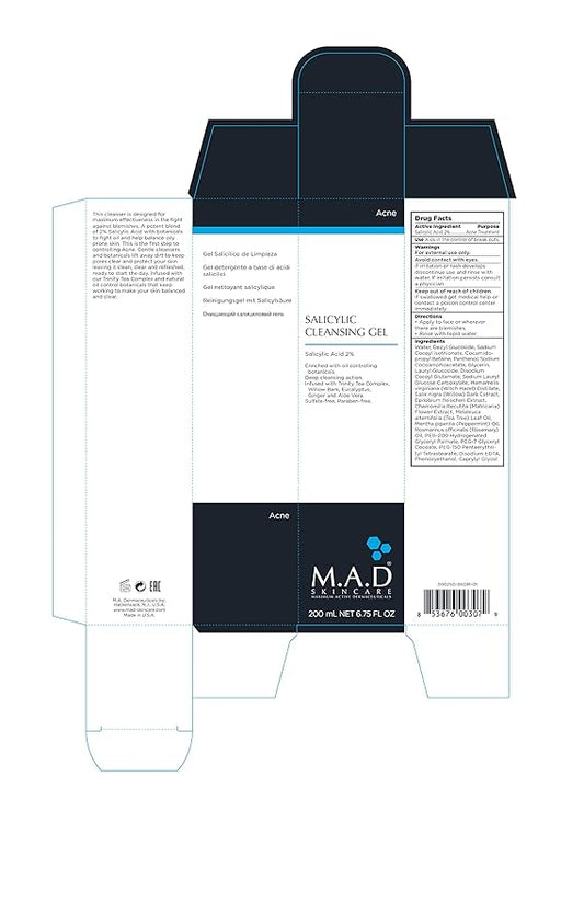 M.A.D Skincare Anti-Acne Duo Set - Salicylic Cleansing Gel - Breakout Control Daily Moisturizer