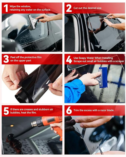 Car Window Tint 24" in x 15'Ft with 35% VLT, Nano Ceramic Window Tint Film for Car, UV&IR Protection Heat Insulation Anti-Explosion Scratch Resistant
