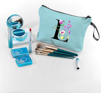 Birthday Friendship Bridesmaid Team Gifts for Employees Women Mom Aunt Daughter Teenage Girl Personalized Make up Cosmetic Bag Travel with Mirror Mothers Day Christmas Graduation L