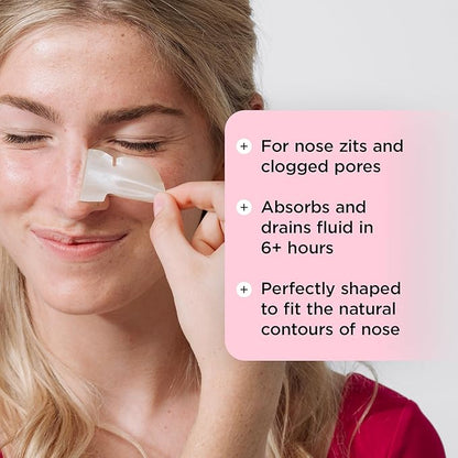 ZitSticka Pimple Patches for Face and Body, Goo Getter Hydrocolloid Patches to Cover Zits & Blemishes, Acne Patches or Zit Spot Stickers, Body Blemish Patch (Nose Strip Pack 8 Pack)