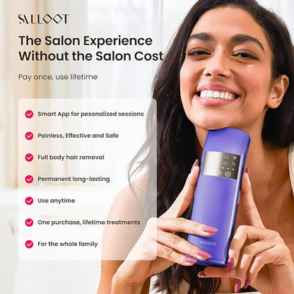 IPL Laser Hair Removal for Women and Men, 25J Triple-Pulse Permanent Hair Removal Device for Ingrown Hair, 37°F Painless Sapphire Ice Cooling Hair Removal for Legs, Armpits, Face, Bikini, Underarms