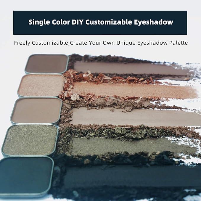 Magnetic Single Shimmer Bronze Eyeshadow with Metal Pan, Pressed Powder Refill, Ideal for Smoky Eye Makeup and DIY Empty Magnetic Palette (Cocoa Charm)