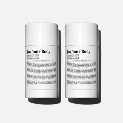 Nécessaire The Deodorant Fragrance-Free | Natural Aluminum Free Deodorant For Women & Men. Extra Strength Treatment with Mandelic Acid. Free of Baking Soda, Ozokerite & Parabens (2x 75 g/2.5 oz)