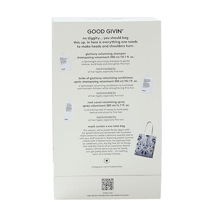 Evo Good Givin' Gift Set Volume Limited Edition Hair Care Gift Set Full Size Gluttony volumizing Shampoo, Bride of Gluttony volumizing Conditioner & Free Root Canal volumizing Spray
