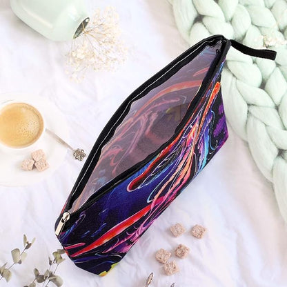 Cute Animal Lovers Gifts Tropical Jellyfish Cosmetic Bag Makeup Pouch with Zipper (jellyfish)