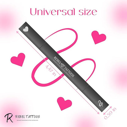 2-in-1 Eyeliner Stamp, Pigmented Intense Black Formula, Smudge-Budge Proof, Sweatproof, 24 Hour Stay Eyeliner Stamp Star Butterfly or Heart (Pink Heart)