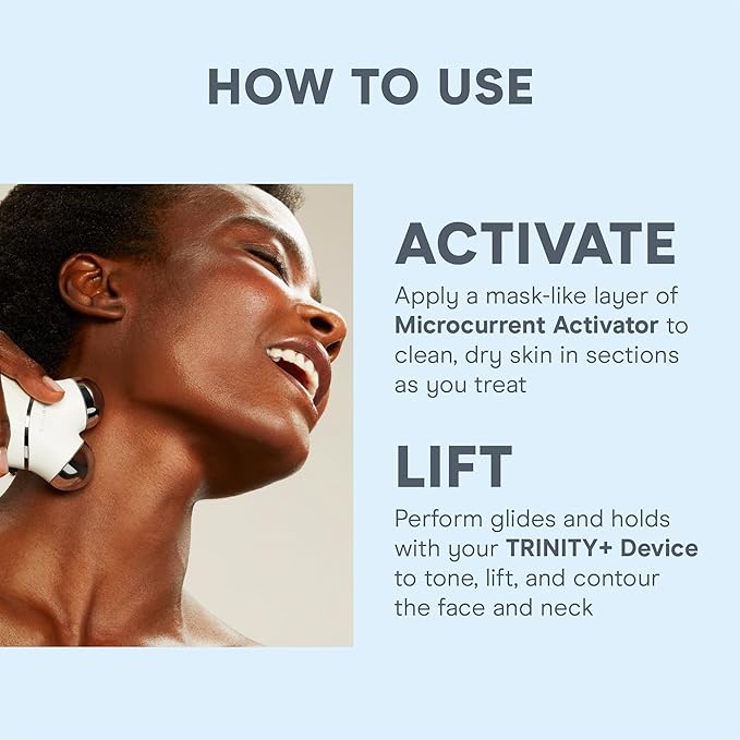 NuFACE Trinity+ Microcurrent Facial Device Kit - Limited Edition FDA Cleared Face Massager Device + Microcurrent Gel Activator, Cleansing Wipes & Brush - Velvet Rose