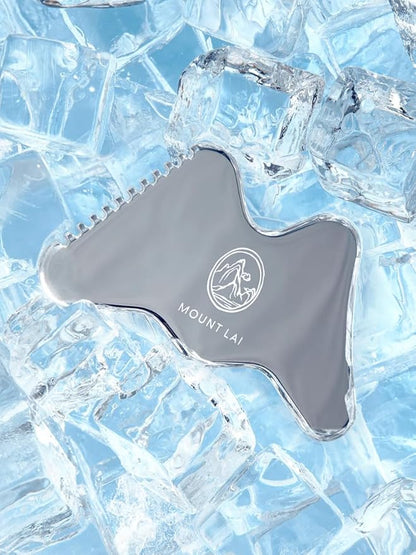 Mount Lai The Vitality Qi Stainless Steel Gua Sha Contour Tool - Face & Body Guasha Tools for Self-Care, Sculpting, Puffiness Relief & Muscle Tension Massage