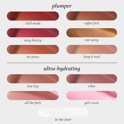 Julep So Plush Hydrating Lip Gloss – High-Shine, Non-Sticky Lip Color - Vitamin E for Soothing & Repair – Cruelty-Free, Moisturizing Gloss – In The Clear
