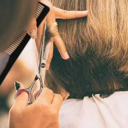 Fcysy Professional 6 Inch Haircut Scissors - Barber Shears with Comb, Salon Hair Shears for Men, Women & Pets