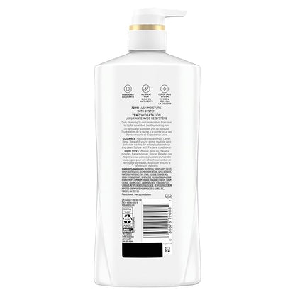 Pantene Shampoo & Conditioner Set, Daily Moisture Renewal - Pro-V Nutrients for Dry, Color-Treated, Straight to Curly Hair, 72-Hour Hydration & Softness, 52.8 Oz Total + Miracle Rescue Shot (0.5 Oz)