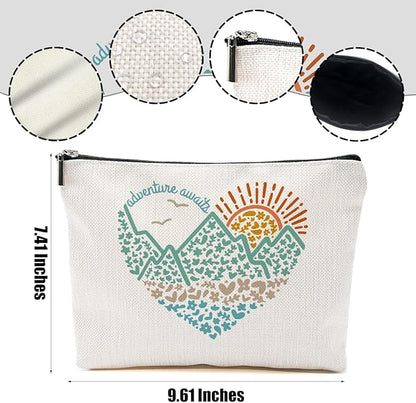 4pcs Camping Gifts for Women Makeup Bag, Travel Essential Cosmetic Bag Camping Essentials Birthday Gifts for Women Female Girls Sister BFF, Outdooor Enthusiasts Toiletry Bags