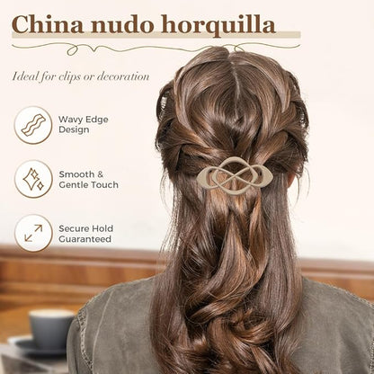 4 Pack Vintage French Barrette Hair Clips, 2025 New Hair Accessories for Women, Strong Hold No Slip Styling (Beige)