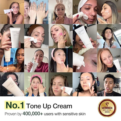 NDP Vitamin B9 Tone-up Cream, Silicone Free Face Primer for Pore Minimizing, 95% Pure Cica Extract, Breathable Skin Formula, Glass Skin & Lightweight, V-Cream Clean K-Beauty (65ml / 2.19 Fl Oz)