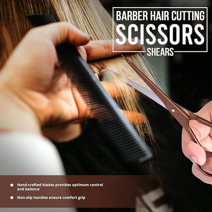 Utopia Care Hair Cutting and Hairdressing Scissors 6.5 Inch, Premium Stainless Steel shears with smooth Razor & Sharp Edge Blades, for Salons, Professional Barbers, Bronze