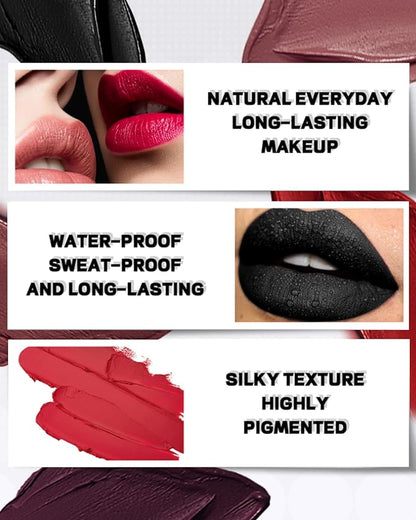 Yellow Lipsticks,Long Lasting Lipstick,Hydrating Matte Velvet Lip Stick,Intense Lip Color Non Stick Waterproof&Smudge Proof Lipstick,Facial Beauty Lipsticks Make up for Halloween Party,Stage Makeup-06