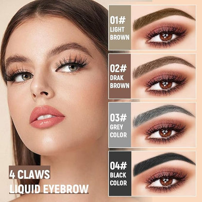 Eyebrow Pencil, Microblading Eyebrow Pencils for Women, Premium Magic 3D Waterproof Microblading Eyebrow Pen 4 Fork Tip Tattoo Pencil, Eye Brow Makeup Long-Lasting for Women (Dark Coffee)