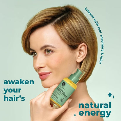 Luseta Rosemary Mint Shampoo and Conditioner 16.9oz and Hair Oil 3.38oz Trio Hair Care Set Nourishment & Smoothness for Thin Hair,Reduce Frizz and Add Shine