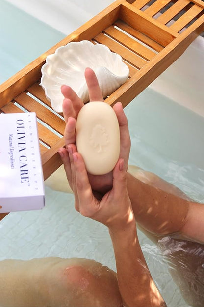 Olivia Care Bath & Body Bar Green Tea Soap 4 Pack Gift Box Organic, Vegan & Natural Contains Olive Oil Repairs, Hydrates, Moisturizes & Deep Cleans Good for Sensitive Dry Skin Made in USA 4 bars(Pack of 1)