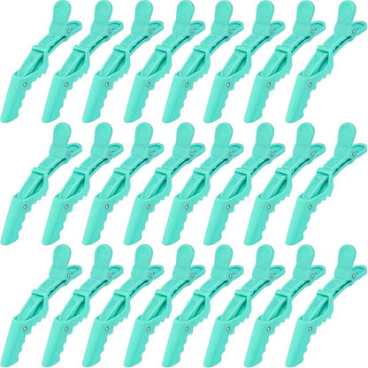 Ondder 24 Pack Alligator Hair Clips for Styling and Sectioning - Lake Blue Salon Pro Clips for Coloring, Cutting, Hair Styling Accessories for Women, Men, Girls, Teens