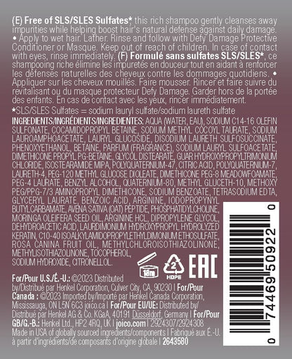 Joico Defy Damage Protective Shampoo | For Color-Treated Hair | Strengthen Bonds & Preserve Hair Color | With Moringa Seed Oil & Arginine | 1.7 Fl Oz