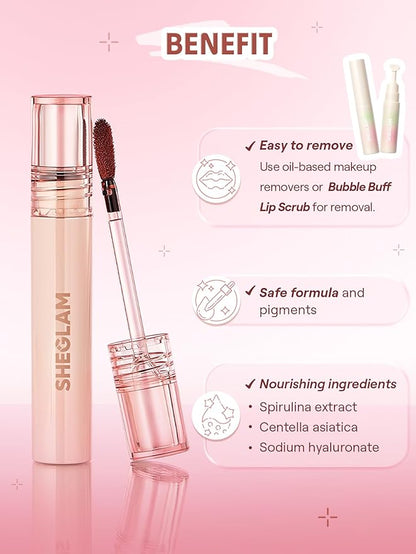 SHEGLAM Fall In Line Peel Off Lip Liner Stain Long Lasting Transfer-proof Nude Lip Tint-Brownie Points