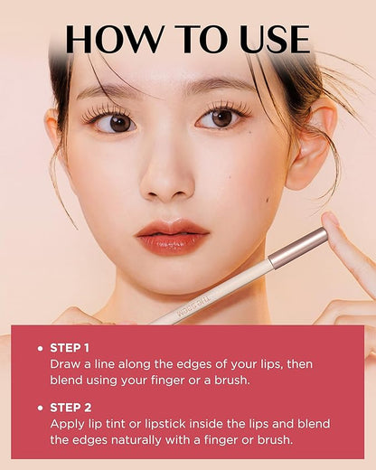 THESAEM Cover Perfection Lip Pencil - Slim, Easy-Blend & Overlip Makeup, Creamy Matte Lip Liner, Long-Lasting with Built-In Sharpener (07 Close)